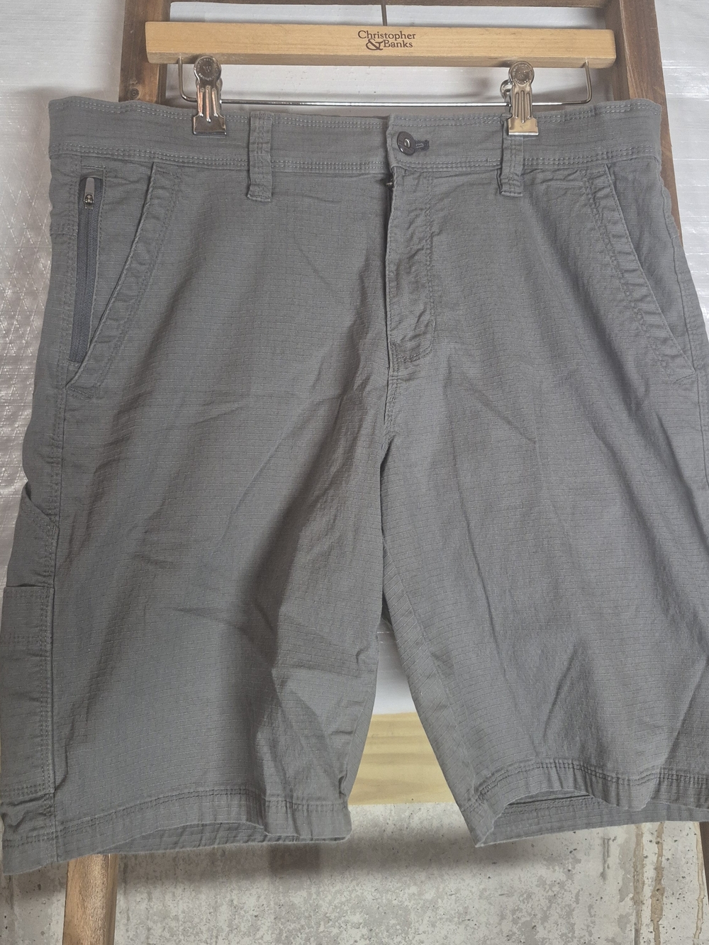 Men's Gray Casual Cargo Shorts